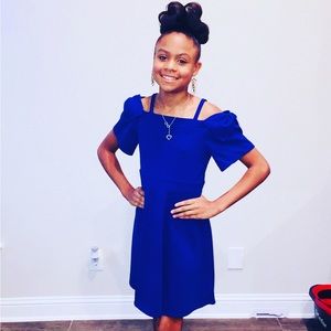 Honey and Rosie size 12Y cobalt blue dress